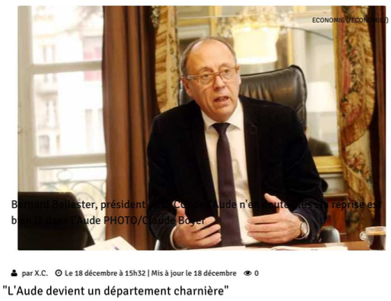 “L’Aude devient un département charnière”